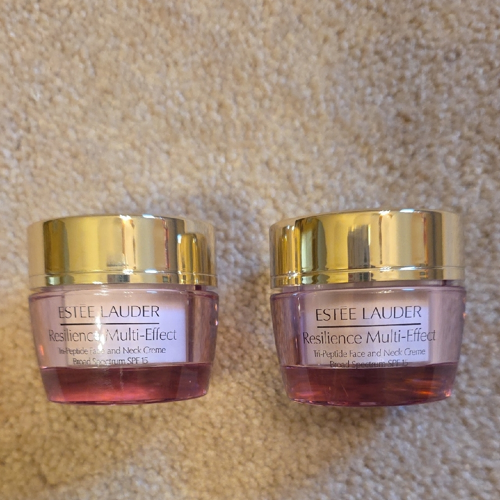2 x Estee Lauder Resilience Multi-Effect Tri-Peptide Face & Neck Cream--NIB